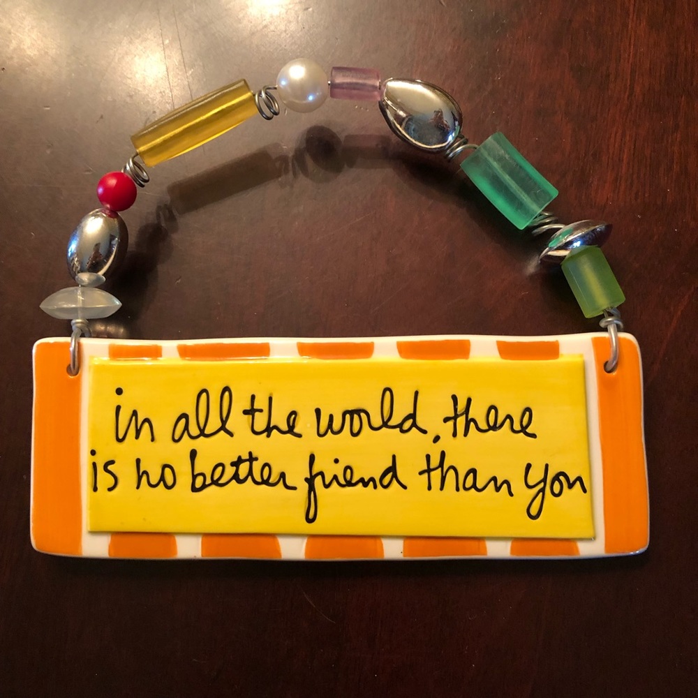 NWOT Department 56 friend plaque